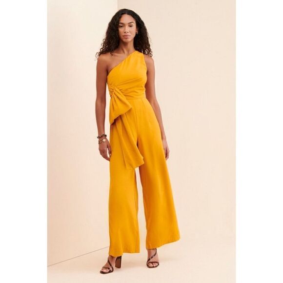 c/meo collective - show them the shoulder jumpsuit pantsuit wide leg wrap size 2 - Picture 5 of 12